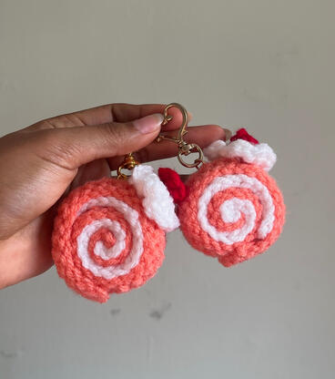 Cake Roll Keychain $6